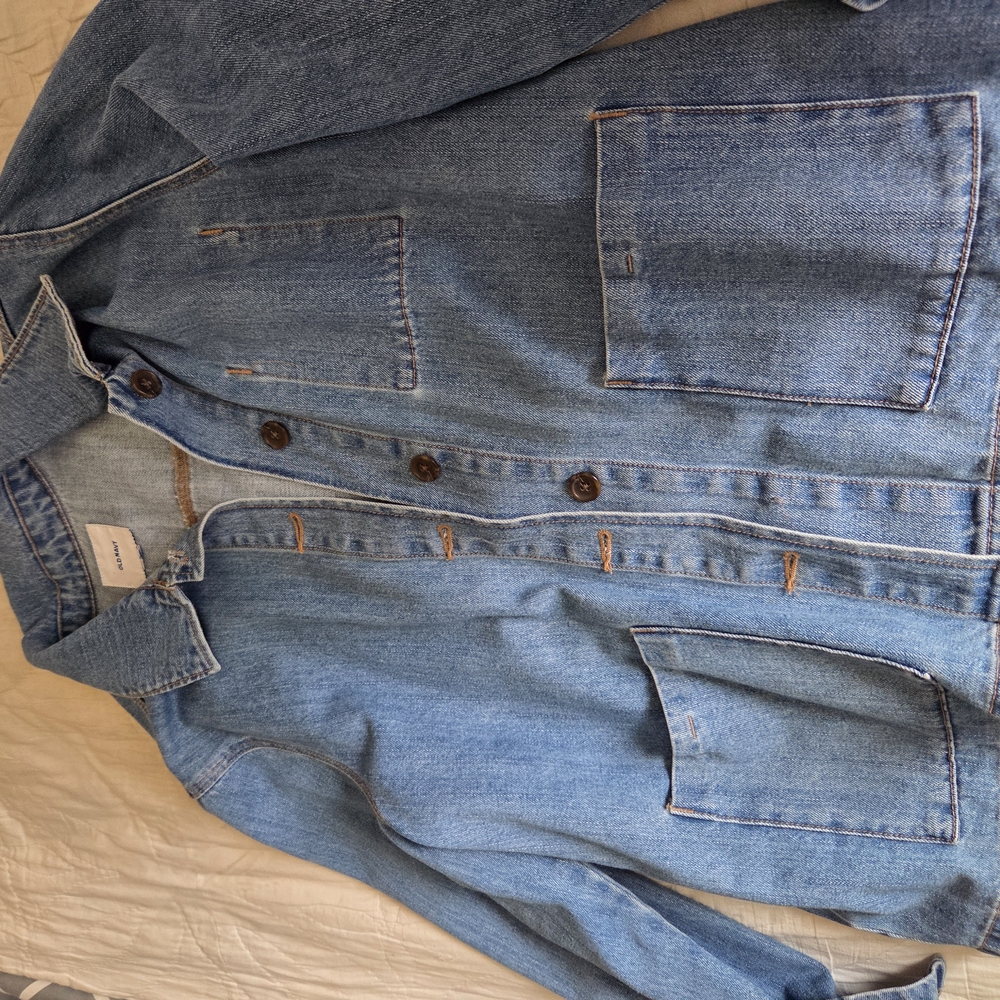 Blue Denim Jacket with Pockets